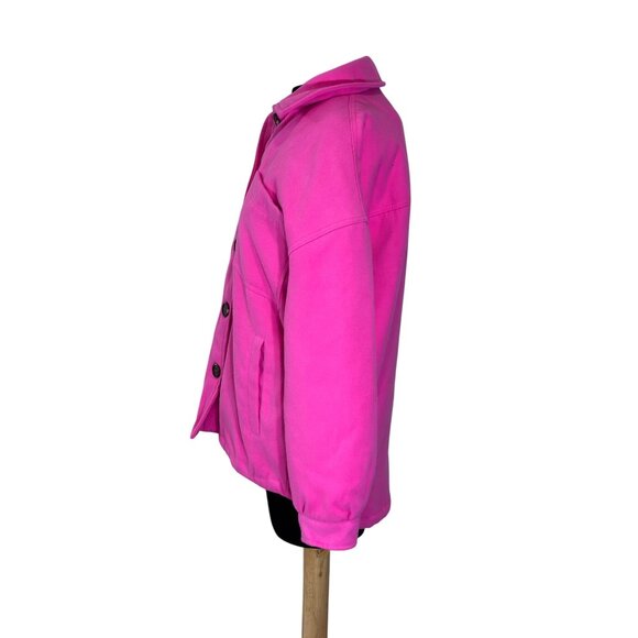 Reclaimed Vintage Womens Pink Button-Up Jacket Size 4 Quilted Lining - Picture 2 of 11